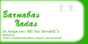 barnabas nadas business card